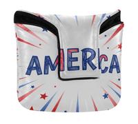 Golf Club Covers Magnetic Closure Putter Headcovers for Mallets and Square PU Leather Waterproof Rae Inspired Dunn Mug America 4th of July Patriotic USA
