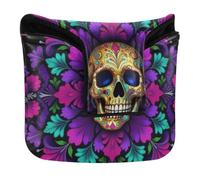 Golf Club Covers Magnetic Snap Colorful Mexican Skull Pattern Boho