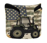 Golf Club Covers Magnetic Snap Putter Headcover for Most Brand PU Leather Camouflage Flag Tractor Military Farm Truck Patriotic Farmer
