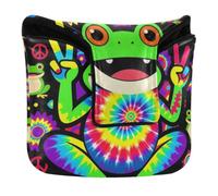 Golf Club Covers Magnetic Snap Tie-dye Frog Peace Sign Hippie
