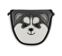 Golf Club Covers Mallet Golf Putter Headcover PU Leather Dustproof Lovely Husky Animal Head Cover For Putter Golf Head Covers