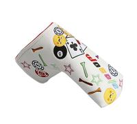 Golf Club Covers - PU Leather Iron Head Protector, Colorful Printed Design, Durable Golf Rod Accessory, Stylish and Safe Design | Putter Head Cover