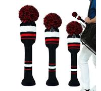 Golf Club Covers - Striped Protective Anti-Scratch Headcover,Head Covers for Golf Clubs - for Driver Fairway Hybrid Woods All Brands Men Women Golfer Beginners