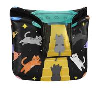 Golf Club Covers with Magnetic Closure Golf Putter Headcover for Men and Women PU Leather Alien Print Cats Ufo Space
