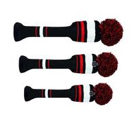 Golf Club Driver Head Covers - Set Striped Knitted Elastic - Washable Golf Head Covers Protectors - for Driver Fairway Hybrid Woods All Brands Men Women Golfer Beginners
