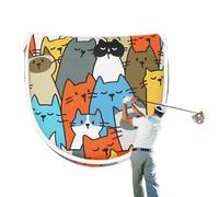Golf Club Driver Headwear - Cute Cat Shape PU Fabric Headwear Fun Waterproof Protection Cartoon Accessory For Men Women Club Fan Sleeve