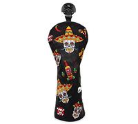 Golf Club Head Cover 3 Wood Headcover Sugar Skull (for Hybrid(1pcs))