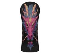 Golf Club Head Cover Angry Dragon Anime Style Pu Leather with Interchangeable No. Tags for Wood Protector para carro de Golf