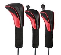 Golf Club Head Cover for Driver Fairway 3 Pcs Sports Fan Golf Club Headcovers Set Golf Accessories Hybrid Head Covers Set with Interchangeable Tags 3 4 5 7 X for Men Women