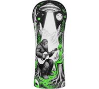 Golf Club Head Cover Headcover with Interchangeable No. Tags for Woods and Driver Fairway Hybrid Plays Guitar Sasquatch Camping UFO Alien1