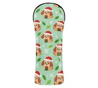 Golf Club Head Cover Premium Leather Accessories with Interchangeable No. Tags for Driver Fairway Wood Hybrid Classic Plaid Seamless