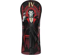Golf Club Head Cover Premium Leather Headcovers with Number Tags for Driver Fairway Wood Hybrids The Emperor Tarot Card Count Dracula Halloween Gothic Horror