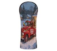 Golf Club Head Cover Set Headcover with Interchangeable No. Tags for Driver Fairway Hybrid Wood Christmas Bigfoots Rooster Red Vintage Truck Snow Scene Pattern