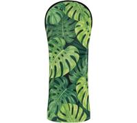 Golf Club Head Cover Set Headcover with Interchangeable No. Tags for Driver Fairway Wood Hybrids Boho Chic Tropical Palm Leaves Monstera