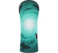 Golf Club Head Cover Set Headcovers with Interchangeable No. Tags for Fairway Wood Hybrid Hammerhead Sea Dog Under Blue Ocean Sea Dog Lover Scuba Diving