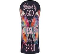 Golf Club Head Cover Set Headcovers with Number Tag for Woods and Driver Fairway Hybrid Blessed by God Loved by Butterfly (2)