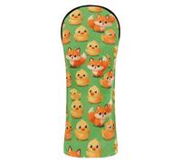 Golf Club Head Cover Set Premium Leather Accessories with Number Tag for Driver Fairway Wood Hybrid Chick Fox