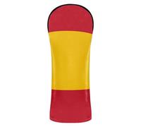 Golf Club Head Cover Set Premium Leather Headcovers with Interchangeable No. Tags for Driver, Woods and Hybrid Spain National Flag
