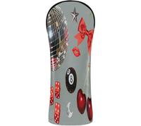 Golf Club Head Cover Set Premium Leather Headcovers with Interchangeable No. Tags for Woods and Driver Fairway Hybrid Aesthetic Y2k Cheetah Print Stars Cherry Ball 8 Leopard Cute