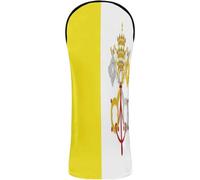 Golf Club Head Cover Set Premium Leather Headcovers with Number Tag for Woods and Driver Hybrid Vatican Flag