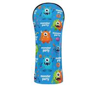 Golf Club Head Cover Set Premium Leather Waterproof Headcover with Number Tags for Driver Fairway Wood Hybrid Monsters Party