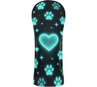 Golf Club Head Cover Set Waterproof Headcover with Number Tags for Driver, Woods and Hybrid Heart with Paw of A Dog Or Cat for Cat Mom Or Dog Dad