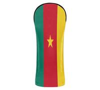 Golf Club Head Cover Set Waterproof Headcovers with Interchangeable No. Tags for Driver Fairway Wood Hybrids National Flag of Cameroon