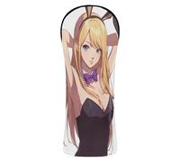 Golf Club Head Cover Set Waterproof Headcovers with Interchangeable No. Tags for Driver Fairway Wood Hybrids Anime Girl