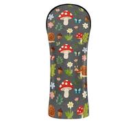 Golf Club Head Cover Set Waterproof Headcovers with Number Tags for Driver Hybrid and Fairway Woods Mushroom Snail Forests