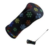 Golf Club Head Cover - Snowflake Embroidery PU Wood Protector, Waterproof Fairway Driver Accessory | Wear-Resistant Flannel Lining, Heavy Duty Protection Tool | Professional All-Weather Gear, Single