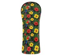 Golf Club Head Cover Vegan Leather Tropical Parrot Green Floral Driver
