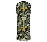 Golf Club Head Cover Waterproof Headcovers with Number Tags for Driver/Fairway Wood/Hybrid Wildflower Botanical