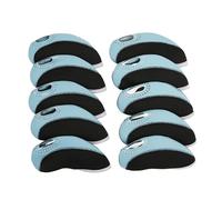 Golf Club Head Covers 10pcs 13.3cm*5.5cm Golf Club Window Putter Cover Double Color Protective Headcovers Accessories(Sky blue)