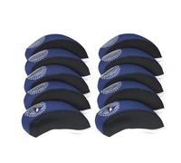 Golf Club Head Covers 10pcs 13.3cm*5.5cm Golf Club Window Putter Cover Double Color Protective Headcovers Accessories(Deep Blue)
