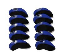 Golf Club Head Covers 10pcs 13.3cm*5.5cm Golf Club Window Putter Cover Double Color Protective Headcovers Accessories(Blue)