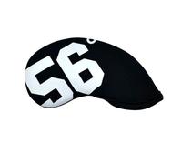 Golf Club Head Covers 1PC Golf Club Head Cover Simple Sand Wedge 48° - 60° Print Irons Covers Protector Iron Headcove(56 Degree Black)