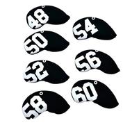 Golf Club Head Covers 1PC Golf Club Head Cover Simple Sand Wedge 48° - 60° Print Irons Covers Protector Iron Headcove(48 Degree White)