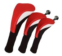 Golf Club Head Covers - 3 Pieces Long Neck Mesh Case - Long Neck Golf Driver Head Covers for Men Women Sports Lovers for Course & Practice