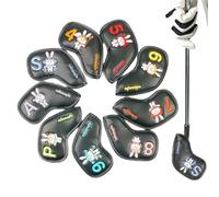 Golf Club Head Covers,9 Pieces Spring Rabbit Print - Driver Head Covers,for Golfers: Men, Women -