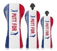 Golf Club Head Covers - Advanced Embroidery PUTT for Driver for Show Driver Cover Fairway Wood Headcover Hybrid Covers (3pcs(DR+FW+UT))