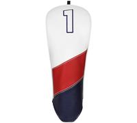 Golf Club Head covers for Driver 460CC DR #1 Elastic Closure White&Red&Blue PU Leather longthen Version
