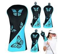 Golf Club Head Covers for Woods | Butterfly Pattern Golfing Accessories | Easy Slip-On Club Head Cover - for Men Boyfriend Father Grandfather Golf Lovers Outdoor Golfing