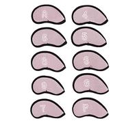 Golf Club Head Covers Golf Iron Pole Protective Cover Durable Mesh Club Head Covers with Numbers for Golf Iron Clubs Preservation 10 PCS Set (Pink)