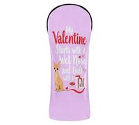 Golf Club Head Covers Headcover with Number Tags for Driver Fairway Wood Hybrid My Valentine Starts with A Wet Nose