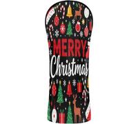Golf Club Head Covers Headcovers | with Number Tag for Driver & Fairway Woods Merry Christmas Red Santa Hat Reindeer Xmas Matching Family