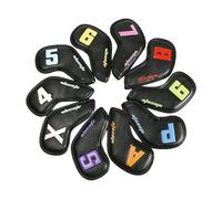 Golf Club Head Covers - Pack of 10 Golf Club Head Covers with Number Plates, Number Print, Protective | Extended PU Leather Binding, Collision Avoidance, Dirt-Resistant Golf Accessories