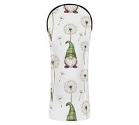Golf Club Head Covers Premium Leather Accessories with Number Tags Designed to Fit All Woods and Drivers Gnome and Dandelion