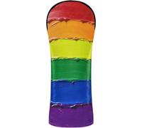 Golf Club Head Covers Premium Leather Headcovers with Interchangeable No. Tags for Driver/Fairway Wood/Hybrid Rainbow Pride Flag Gay LGBT Pride Day Month Parade LGBTQ Community