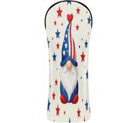 Golf Club Head Covers Premium Leather Headcovers | with Interchangeable No. Tags for Fairway Wood Hybrid Patriotic Texas Gnome Vintage 4th Of 7th Independence Day