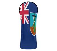 Golf Club Head Covers Premium Leather Waterproof Headcover with Number Tags for Driver Fairway Wood Hybrids Flag of Montserrat